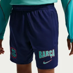 Nike FC Barcelona Strike Trainingsbroekje 2026-2027 Kids Donkerblauw Lichtgroen