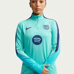 Nike FC Barcelona Strike Trainingspak 1/4-Zip 2026-2027 Dames Licht Turquoise Donkerblauw