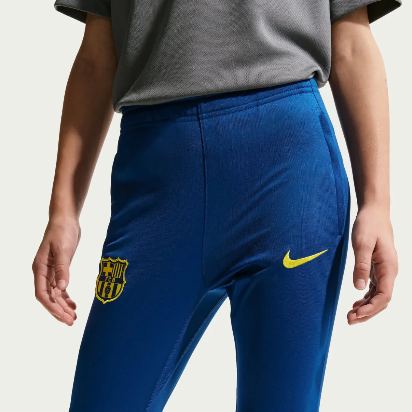 Nike FC Barcelona Strike Trainingspak 2025-2026 Kids Donkerblauw Felgeel