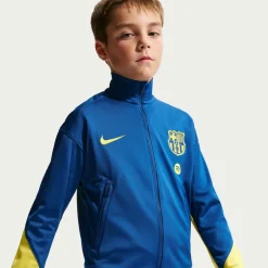 Nike FC Barcelona Strike Trainingspak 2025-2026 Kids Donkerblauw Felgeel
