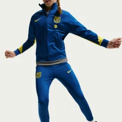Nike FC Barcelona Strike Trainingspak 2025-2026 Kids Donkerblauw Felgeel