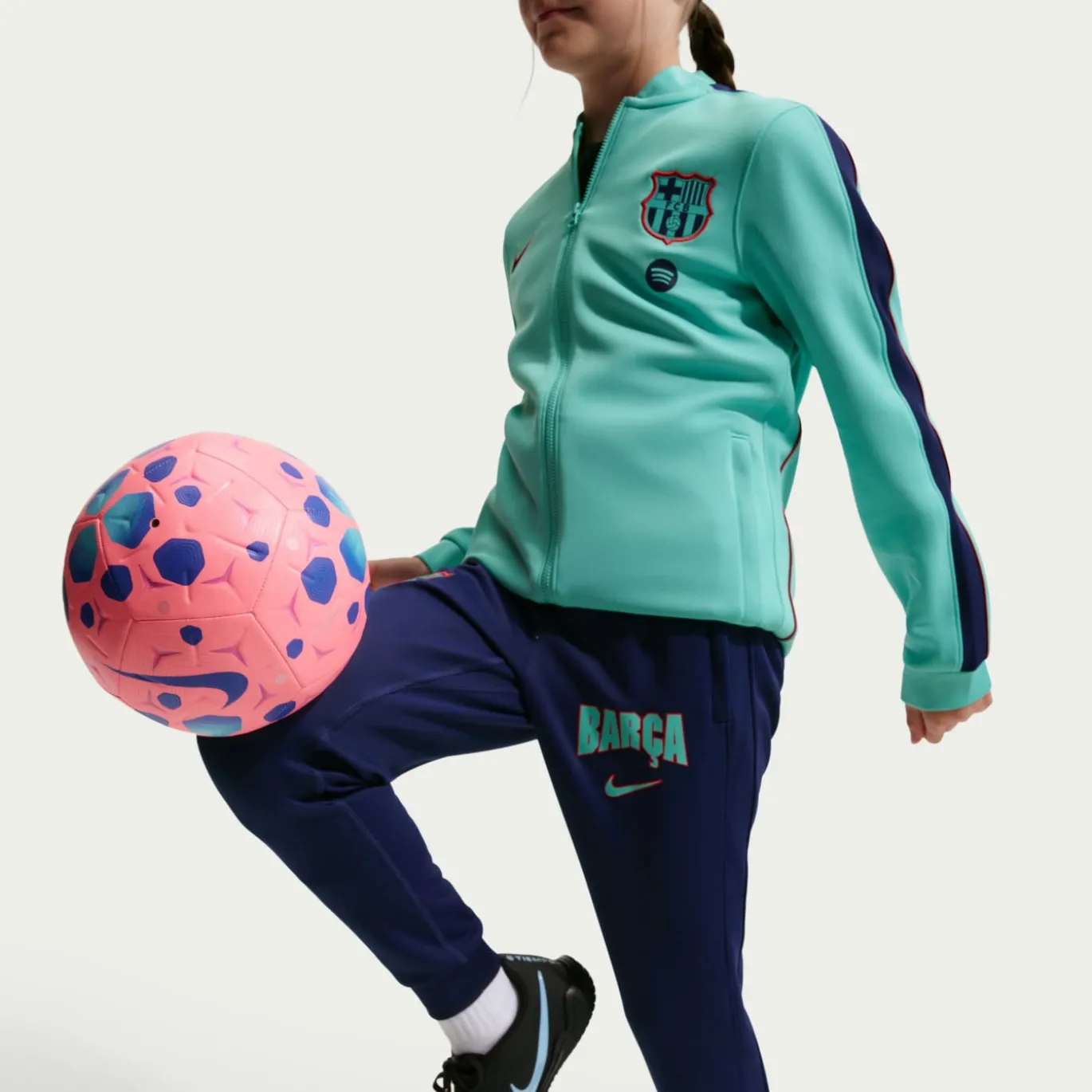 Nike FC Barcelona Strike Trainingspak 2026-2027 Kids Lichtgroen Donkerblauw Rood