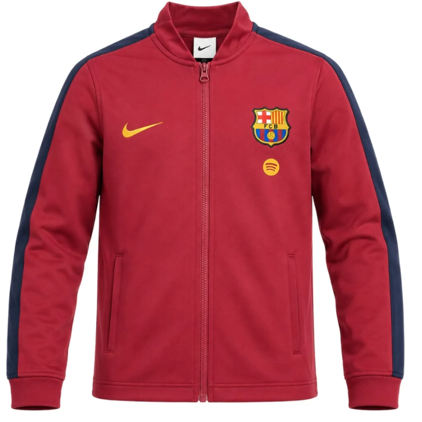 Nike FC Barcelona Strike Trainingspak Full-Zip 2026-2027 Kids Rood Donkerblauw Geel