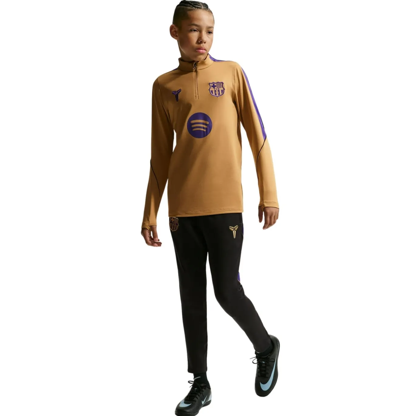 Nike FC Barcelona Strike Trainingspak 1/4-Zip 2026-2027 Kids Goud Zwart Paars