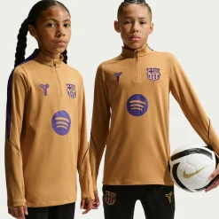 Nike FC Barcelona Strike Trainingspak 1/4-Zip 2026-2027 Kids Goud Zwart Paars