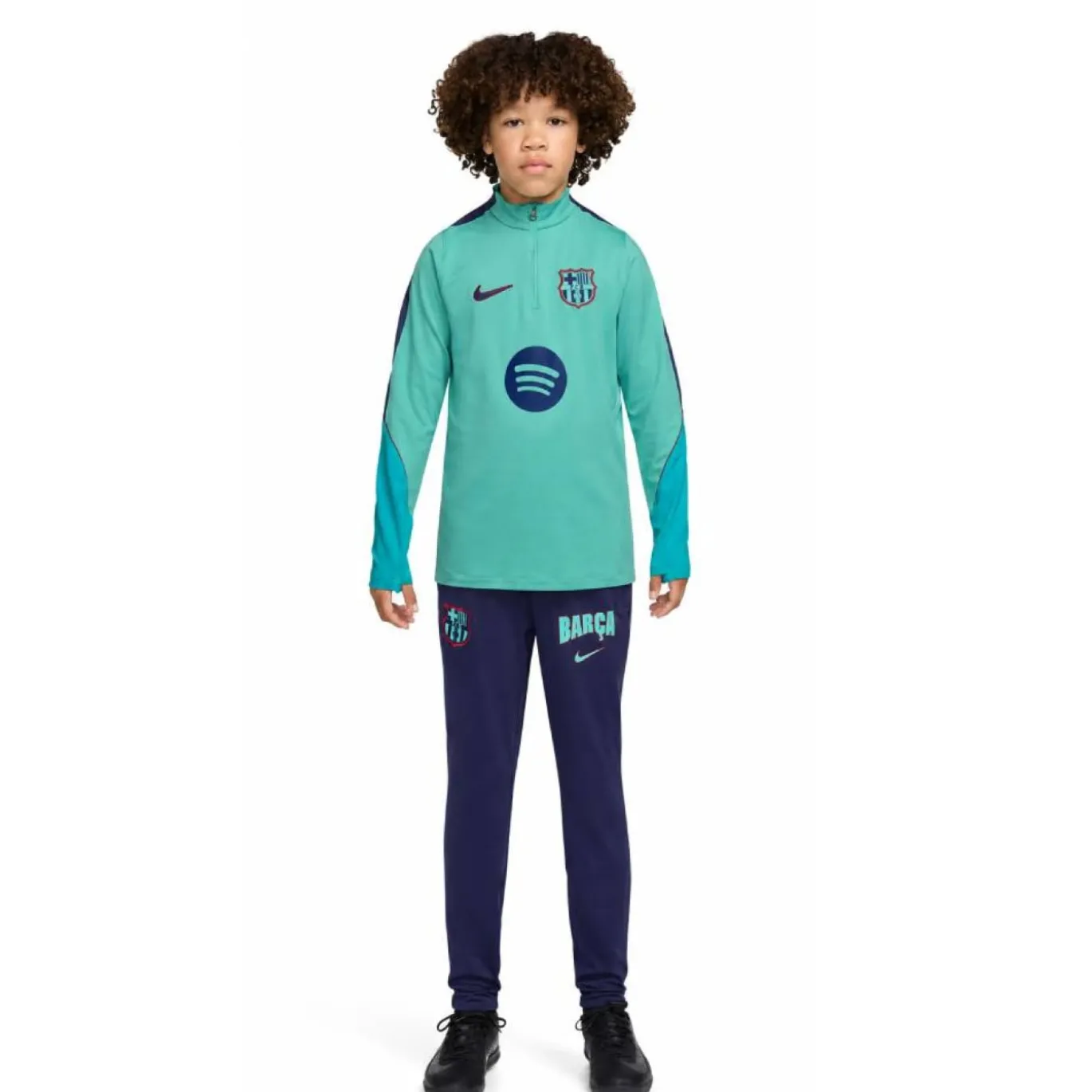 Nike FC Barcelona Strike Trainingspak 1/4-Zip 2026-2027 Kids Licht Turquoise Donkerblauw