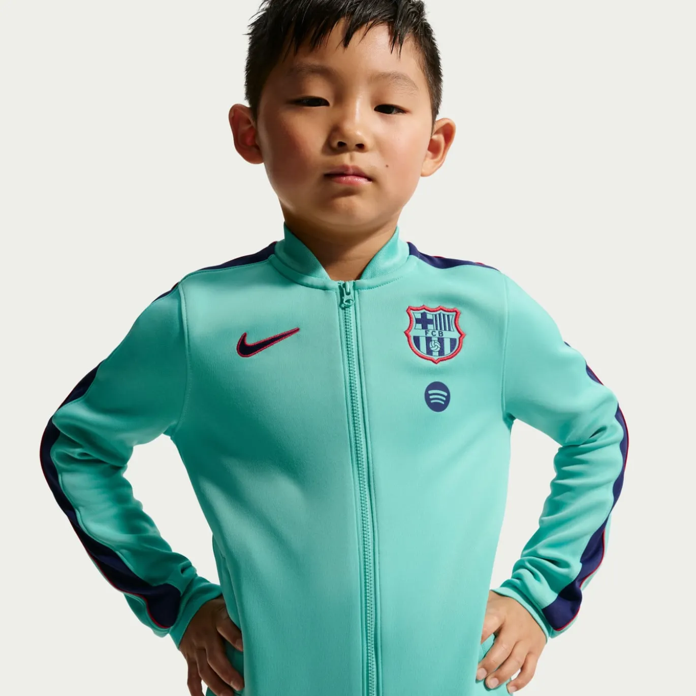 Nike FC Barcelona Strike Trainingspak 2026-2027 Kleuters Lichtgroen Donkerblauw Rood