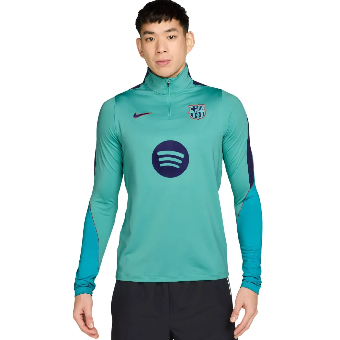 Nike FC Barcelona Strike Trainingspak 1/4-Zip 2026-2027 Licht Turquoise Donkerblauw