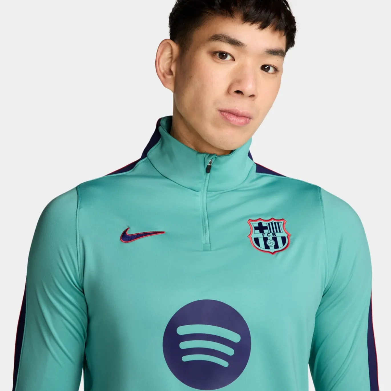 Nike FC Barcelona Strike Trainingspak 1/4-Zip 2026-2027 Licht Turquoise Donkerblauw