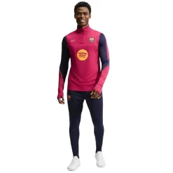 Nike FC Barcelona Strike Trainingspak 1/4-Zip 2026-2027 Rood Donkerblauw Geel