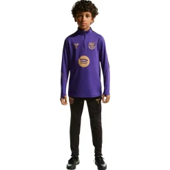 Nike FC Barcelona Strike Trainingspak 1/4-Zip 2026-2027 Kids Paars Zwart Goud