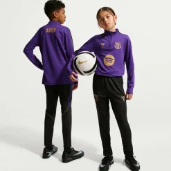 Nike FC Barcelona Strike Trainingspak 1/4-Zip 2026-2027 Kids Paars Zwart Goud