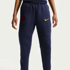 Nike FC Barcelona Tech Fleece Joggingbroek 2026-2027 Kids Donkerblauw Zwart Geel Rood