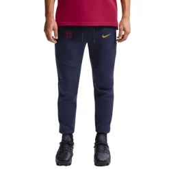 Nike FC Barcelona Tech Fleece Joggingbroek 2026-2027 Donkerblauw Zwart Geel Roze