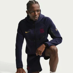 Nike FC Barcelona Tech Fleece Trainingspak 2026-2027 Donkerblauw Zwart Geel Roze