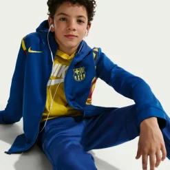 Nike FC Barcelona Trainingspak 2025-2026 Kids Donkerblauw Geel Rood