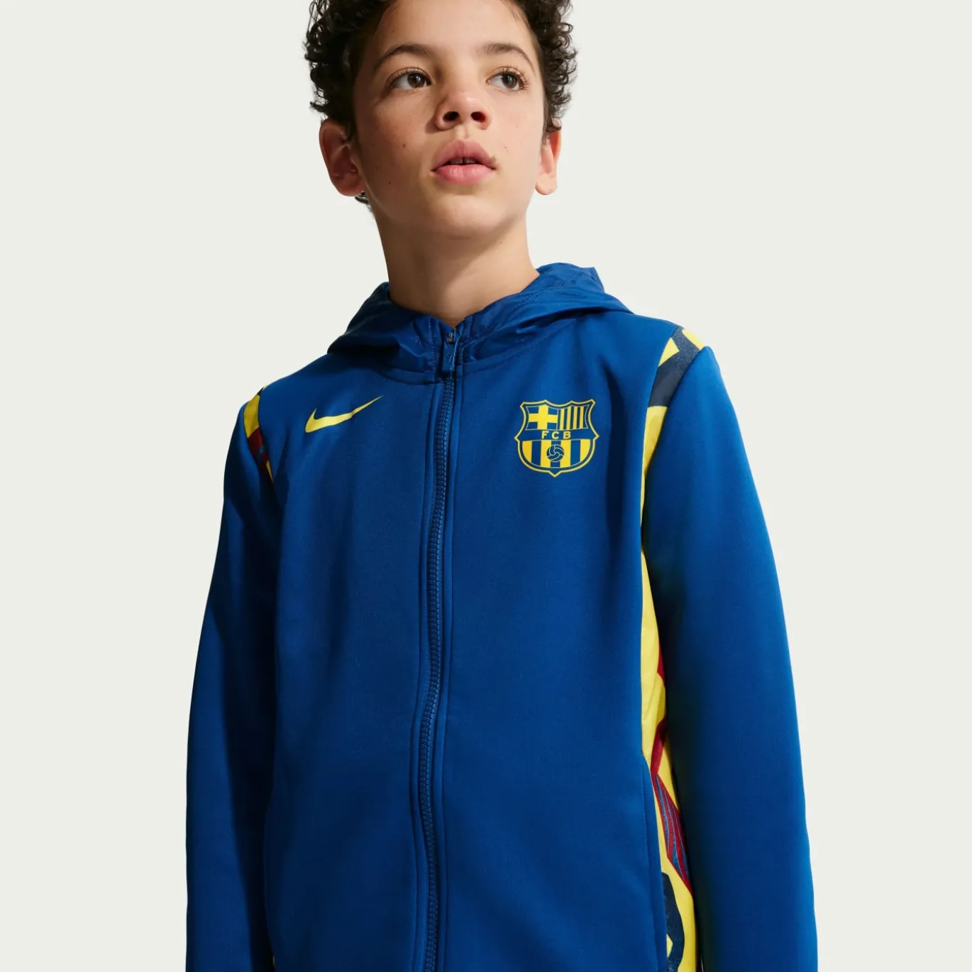 Nike FC Barcelona Trainingspak 2025-2026 Kids Donkerblauw Geel Rood