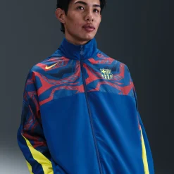 Nike FC Barcelona Woven Trainingspak Full-Zip 2025-2026 Donkerblauw Geel Rood
