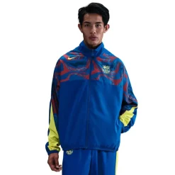 Nike FC Barcelona Woven Trainingspak Full-Zip 2025-2026 Donkerblauw Geel Rood