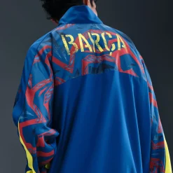 Nike FC Barcelona Woven Trainingspak Full-Zip 2025-2026 Donkerblauw Geel Rood