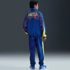 Nike FC Barcelona Woven Trainingsbroek 2025-2026 Donkerblauw Geel