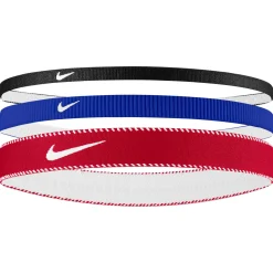Nike Flex Classic Mixed Width Haarbanden 3-Pack Zwart Blauw Rood