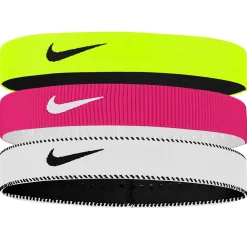 Nike Flex Classic Wide Hoofdbanden 3-Pack Geel Roze Wit