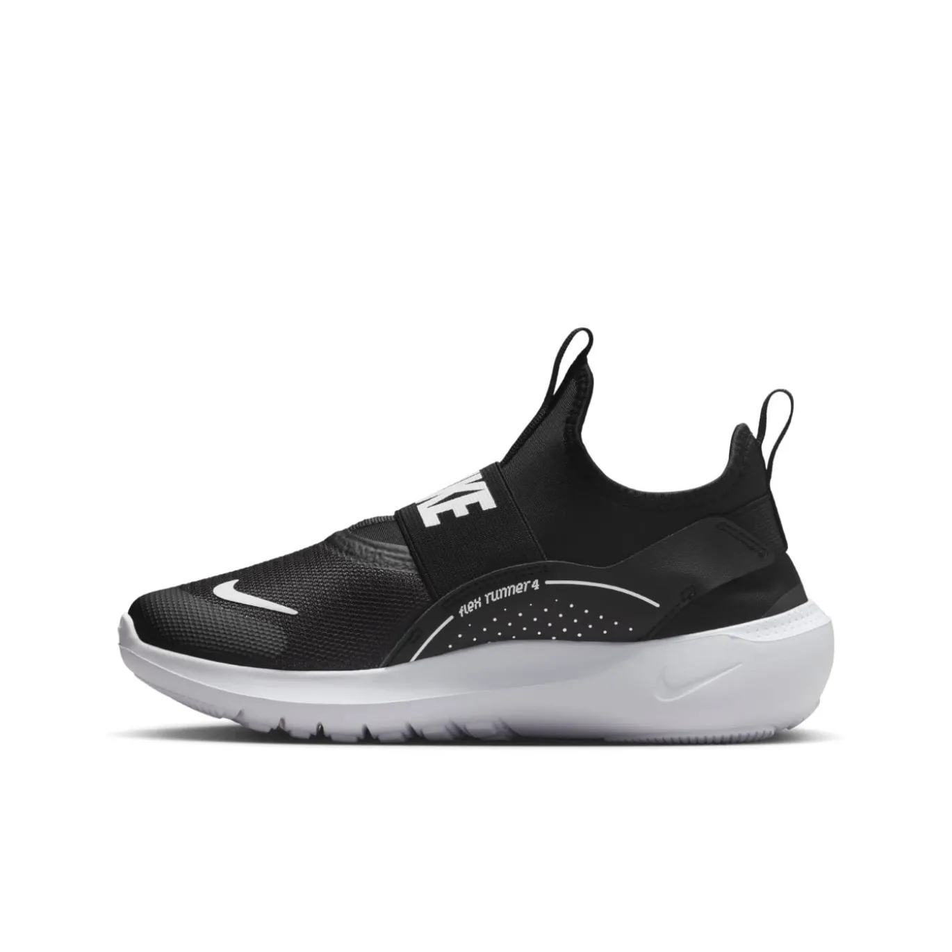 Nike Flex Runner 4 Hardloopschoenen Kids Zwart Wit