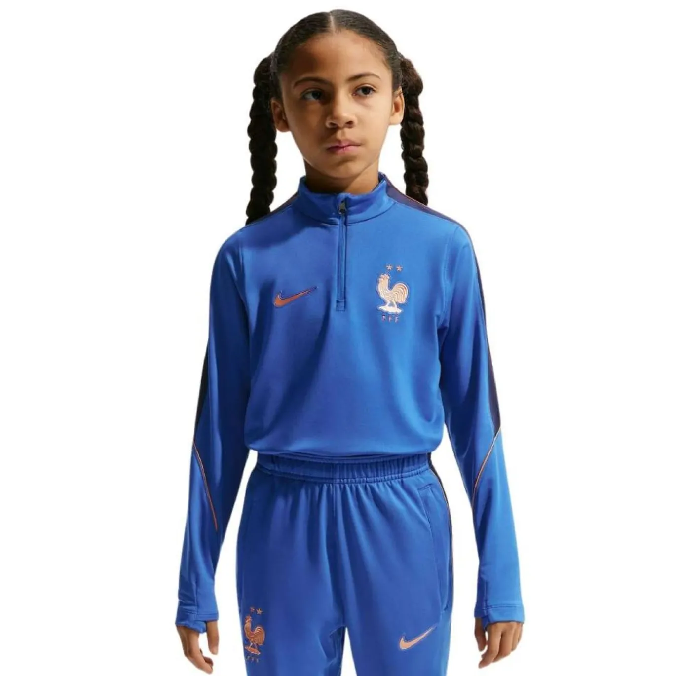 Nike Frankrijk Strike Trainingspak 1/4-Zip 2026-2028 Kids Blauw Brons