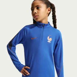 Nike Frankrijk Strike Trainingspak 1/4-Zip 2026-2028 Kids Blauw Brons