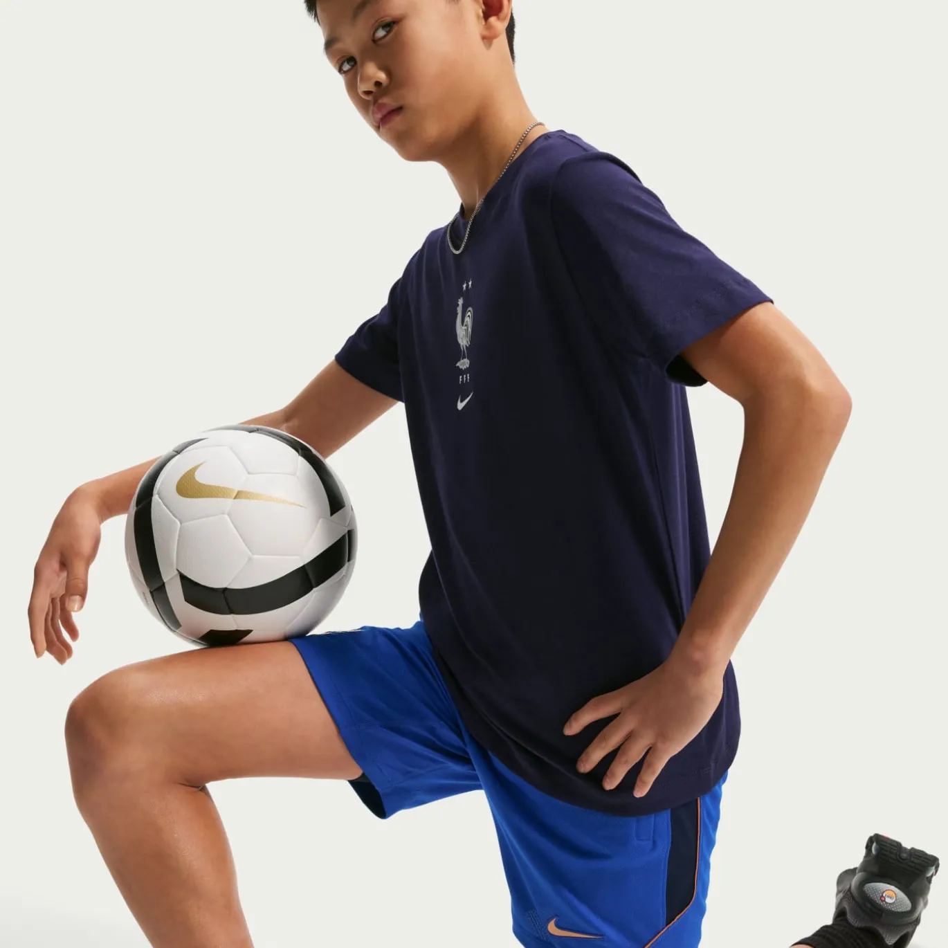 Nike Frankrijk Strike Trainingsbroekje 2026-2028 Kids Blauw Brons