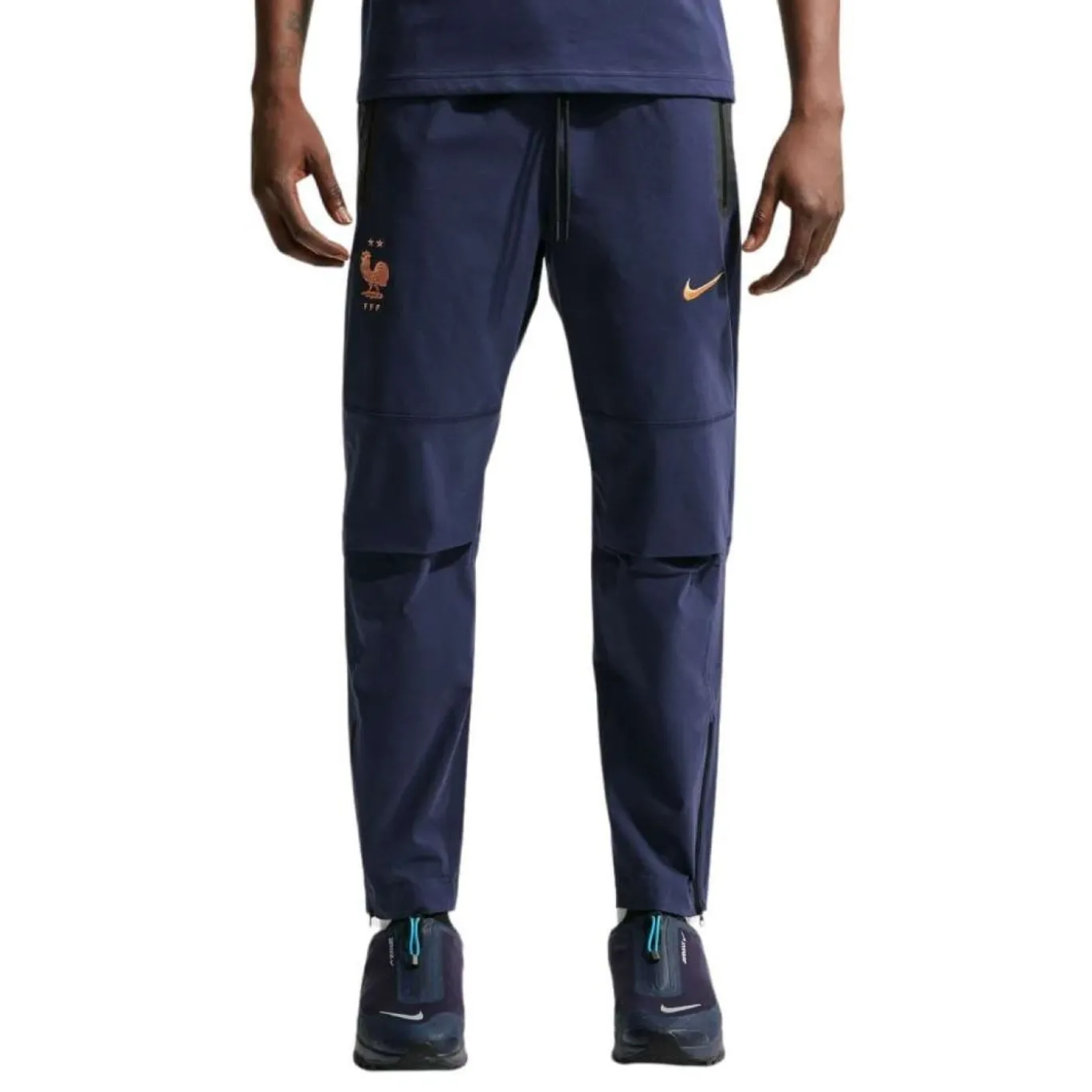 Nike Frankrijk Tech Woven Trainingsbroek 2026-2028 Donkerblauw Brons