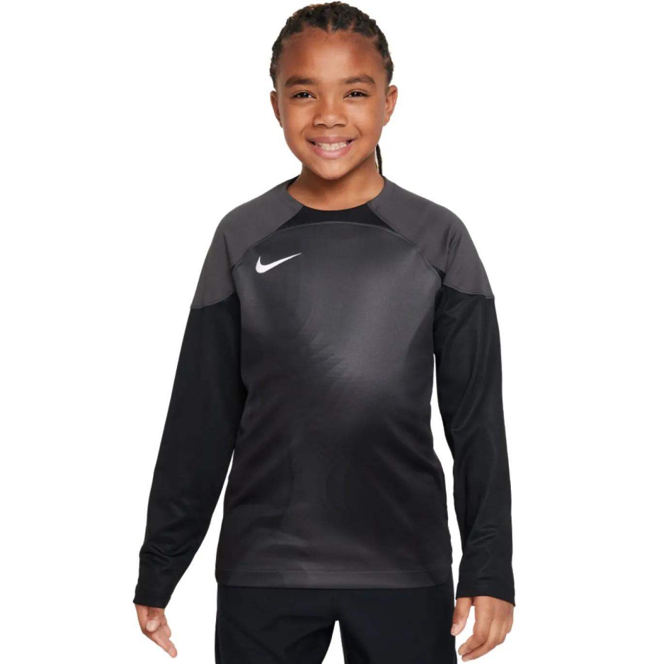 Nike Gardien IV Keepersshirt Lange Mouwen Kids Grijs Zwart
