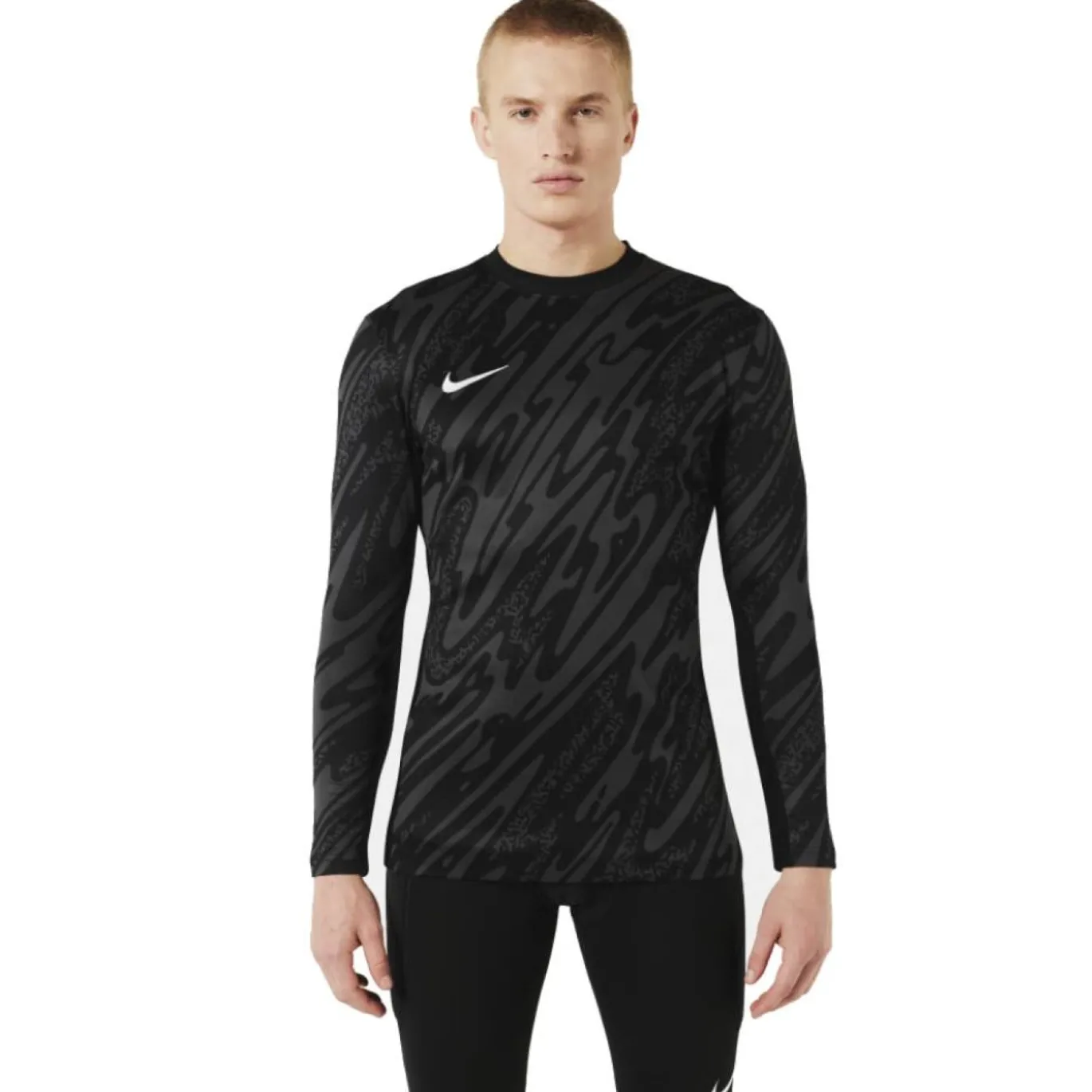 Nike Gardien V Keepersshirt Lange Mouwen Zwart Donkergrijs Wit