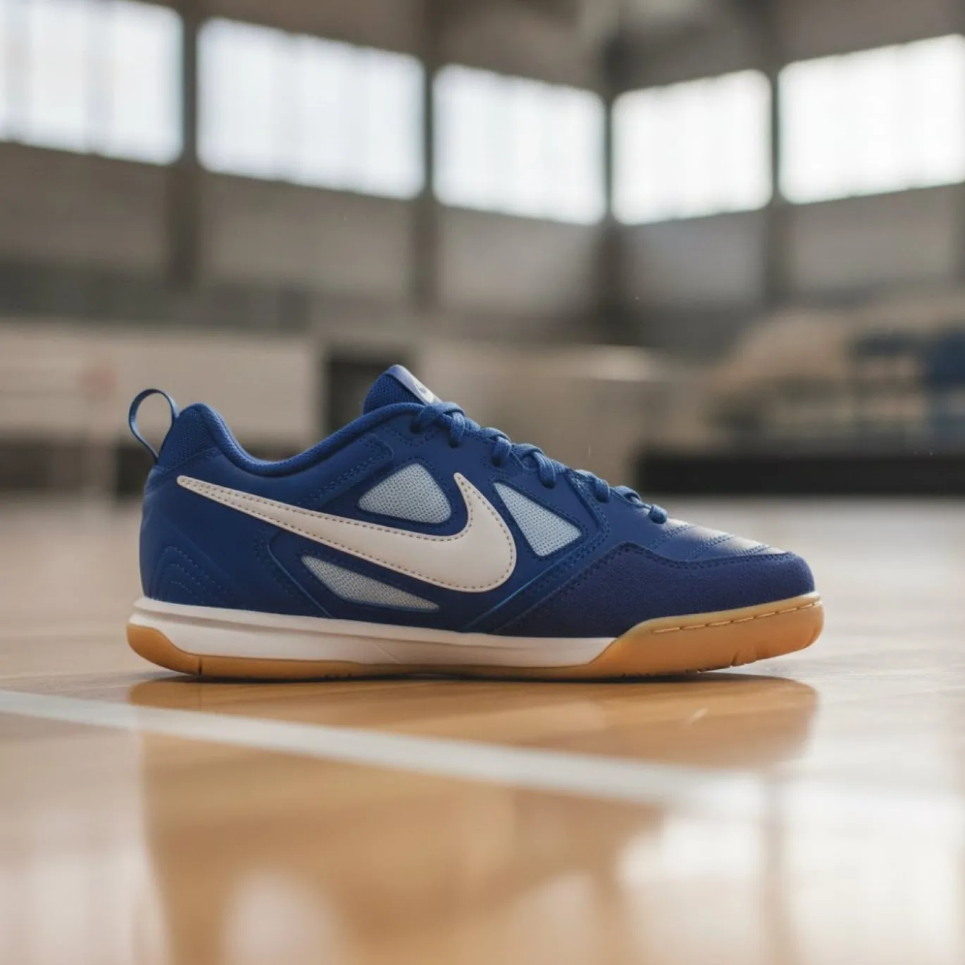 Nike Gato Zaalvoetbalschoenen (IN) Kids Donkerblauw Lichtblauw Wit