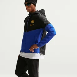 Nike Inter Milan City Side Trainingsjack 2026-2027 Zwart Donkerblauw Goudgeel