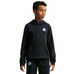 Nike Inter Milan Club Sportswear Hoodie 2026-2027 Kids Zwart Donkerblauw