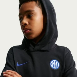 Nike Inter Milan Club Sportswear Hoodie 2026-2027 Kids Zwart Donkerblauw