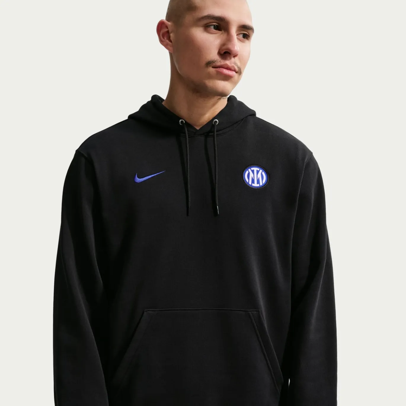 Nike Inter Milan Club Sportswear Hoodie 2026-2027 Zwart Donkerblauw Wit