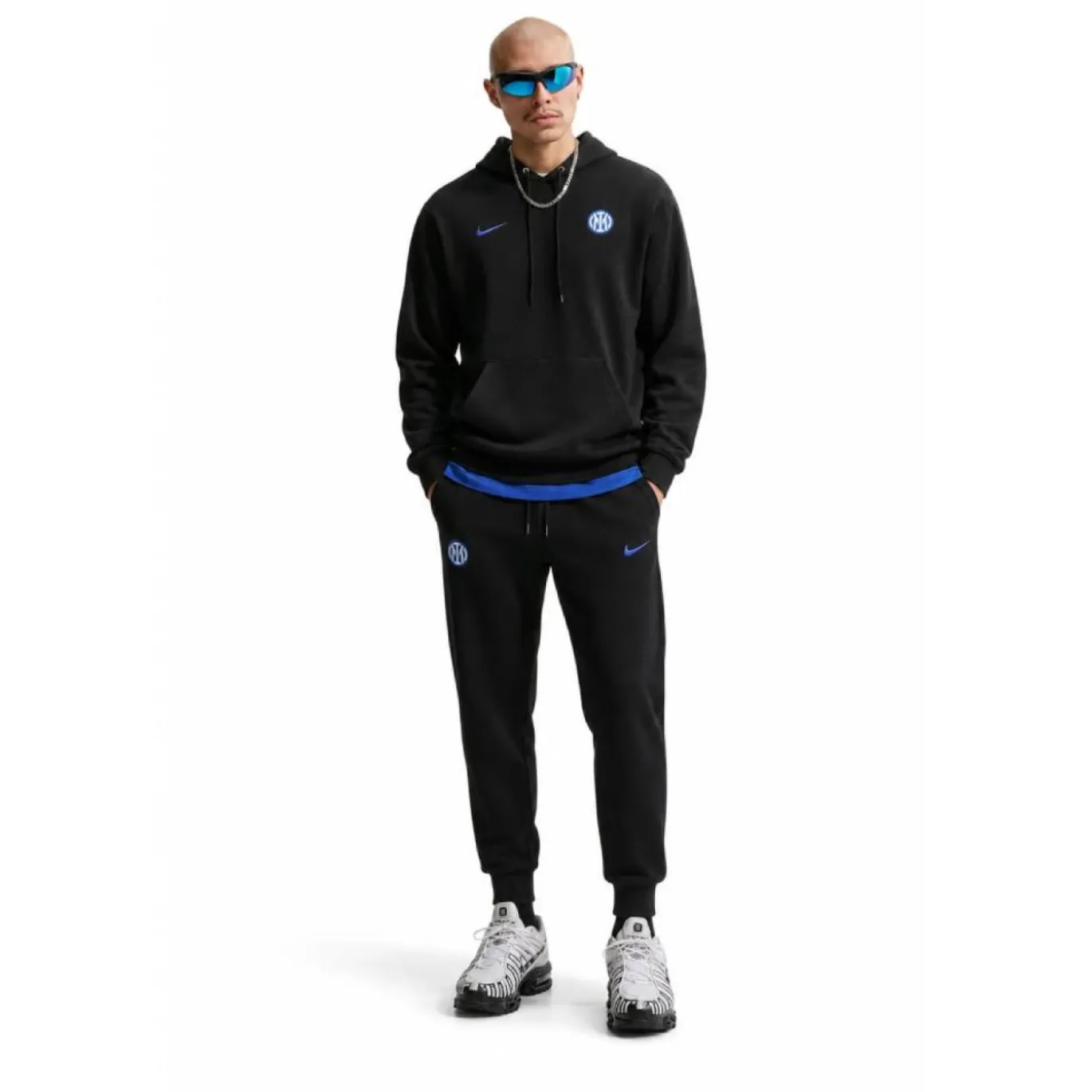 Nike Inter Milan Club Sportswear Trainingspak Hooded 2026-2027 Zwart Donkerblauw Wit