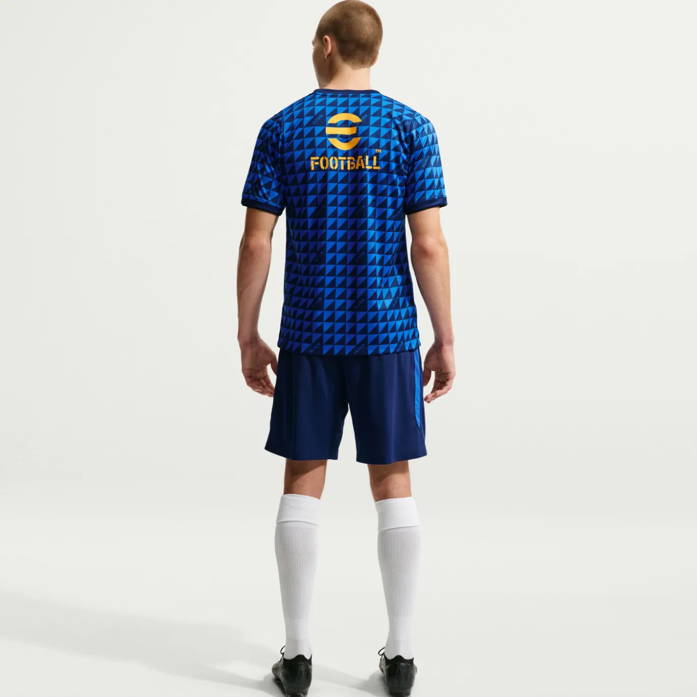 Nike Inter Milan Pre-Match Trainingsshirt 2026-2027 Blauw Donkerblauw Goud