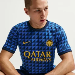 Nike Inter Milan Pre-Match Trainingsshirt 2026-2027 Blauw Donkerblauw Goud
