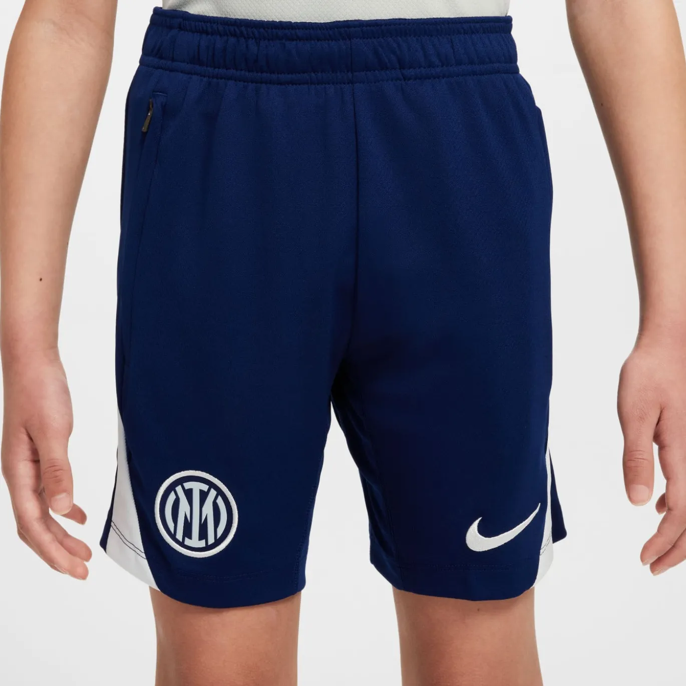 Nike Inter Milan Strike Trainingsset 2025-2026 Kids Lichtgrijs Donkerblauw Wit