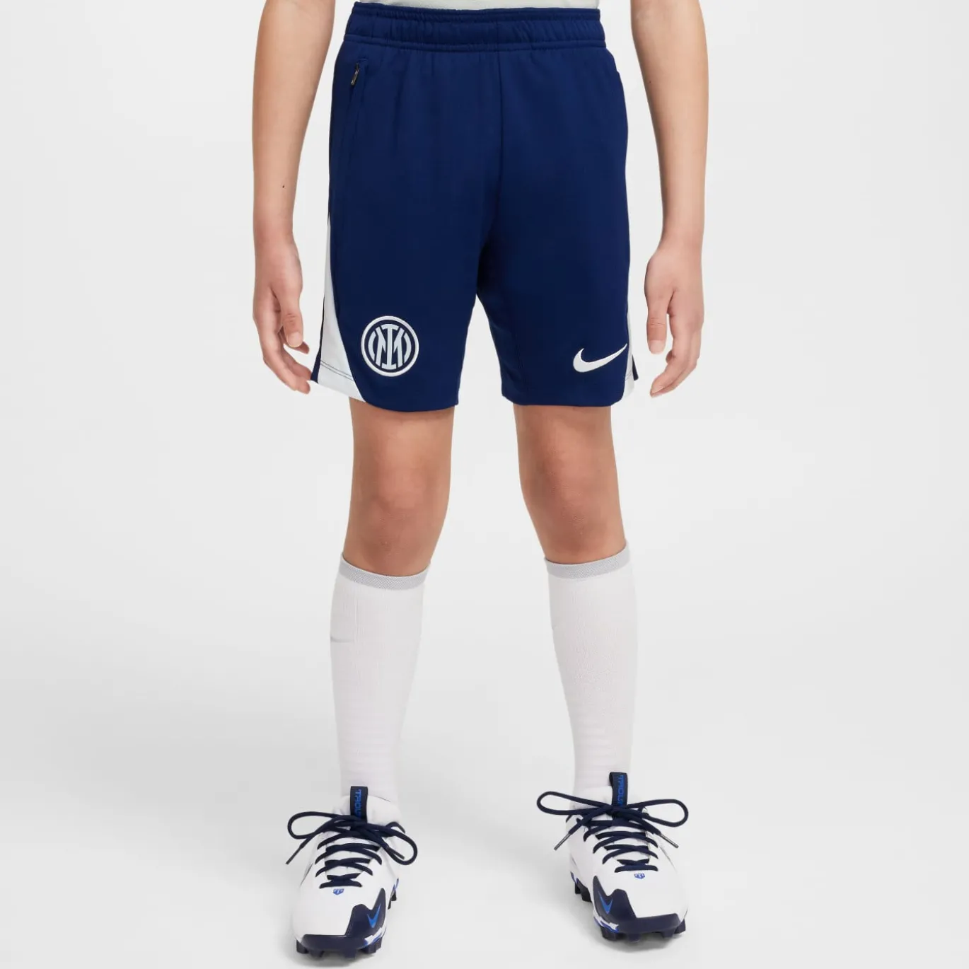 Nike Inter Milan Strike Trainingsbroekje 2025-2026 Kids Donkerblauw Wit