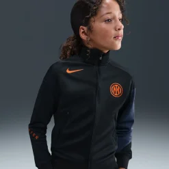 Nike Inter Milan Strike Trainingspak Full-Zip 2025-2026 Kids Zwart Donkerblauw Oranje