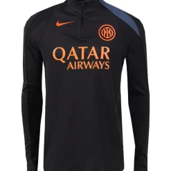 Nike Inter Milan Strike Trainingstrui 1/4-Zip 2025-2026 Zwart Donkerblauw Oranje