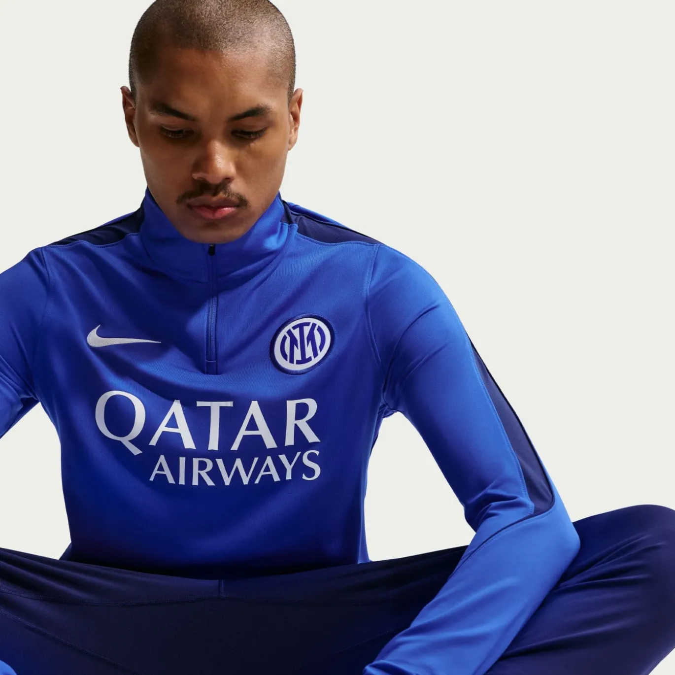 Nike Inter Milan Strike Trainingstrui 1/4-Zip 2026-2027 Blauw Donkerblauw Wit