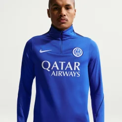 Nike Inter Milan Strike Trainingstrui 1/4-Zip 2026-2027 Blauw Donkerblauw Wit