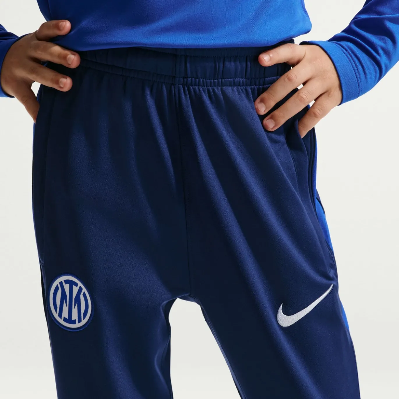 Nike Inter Milan Strike Trainingspak 1/4-Zip 2026-2027 Kids Blauw Donkerblauw Wit