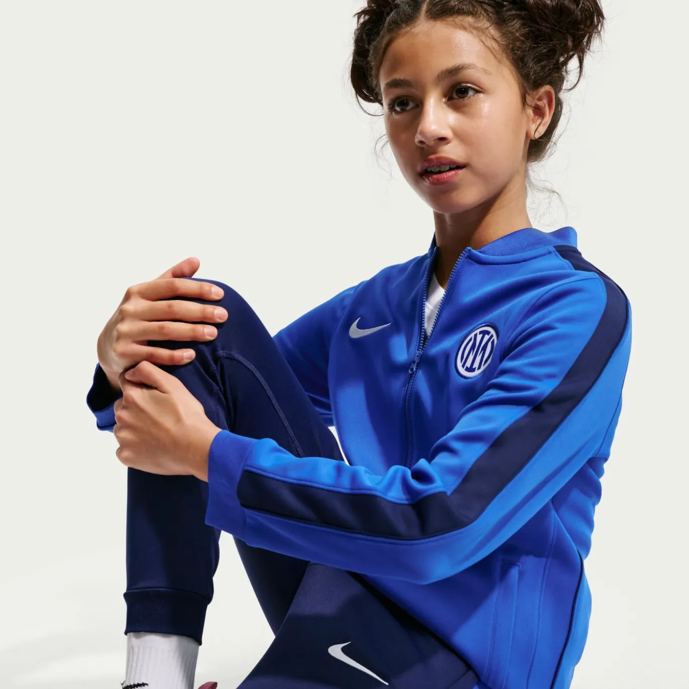 Nike Inter Milan Strike Trainingspak 2026-2027 Kids Blauw Donkerblauw Wit